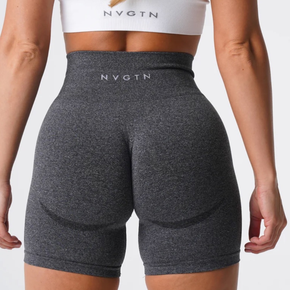 NVGTN Contour Seamless Shorts - Black Speckled nwot
